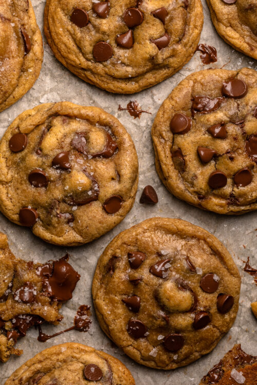 Soft Batch Chocolate Chip Cookies are super soft, tender, and flavorful! This is the PERFECT chocolate chip cookie recipe for making ice cream sandwiches!